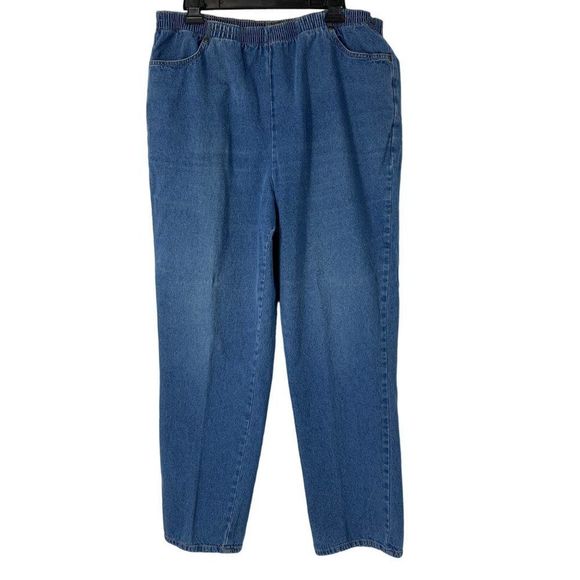 Womens Blair Size Large Elastic Classic Jeans Pull On 100% Cotton 6186 pockets - Picture 1 of 10